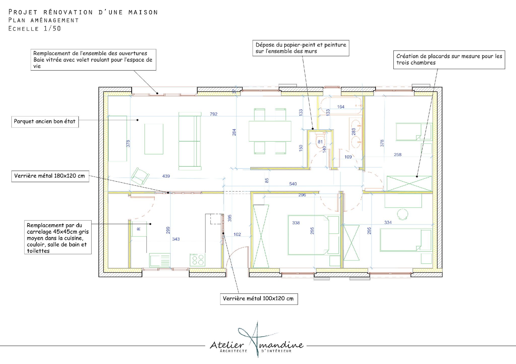 Votre projet conseil, étude et réalisation  Atelier Amandine